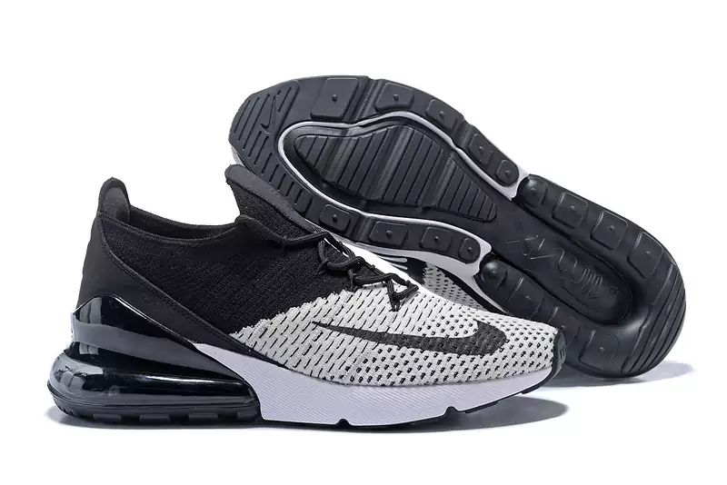 nike air max 270 flyknit trainers gray black knit